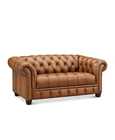 Hydeline York 70" Top Grain Leather Loveseat