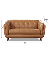 Hydeline Solana 70" Top Grain Leather Loveseat