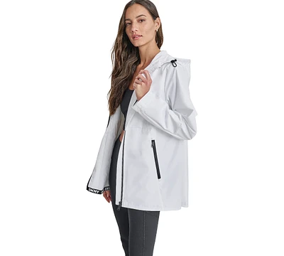 Dkny Women's Hooded Full Zip Spectator Jacket