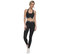 Dkny Women's Logo Elastic Full Length Tight Pants