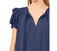 CeCe Women's Tie-Neck Tiered-Ruffle-Sleeve Blouse