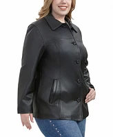 Bgsd Plus Evie Leather Car Coat