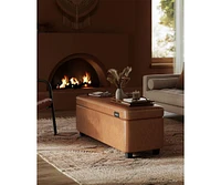 Songmics Home Entryway Storage Ottoman Bench