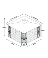 10x10 Outdoor Patio Gazebo Canopy Tent With Ventilated Double Roof
