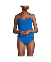 Lands' End Women's Long Torso Tugless QuickDry Adjustable Strappy Back Tankini Top