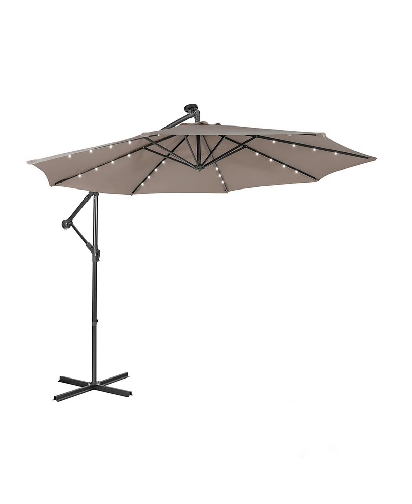 10 Feet Patio Cantilever Umbrella with Tilting System