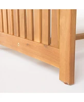 Outdoor Acacia Wood 4 Pc loveseat