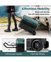 Dual Zone 12V 42QT Car Refrigerator with Wheels