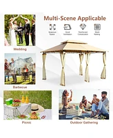 10 Feet x 13 Feet Tent Canopy Shelter with Removable Netting Sidewall