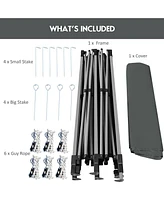 10 x 20 Feet Adjustable Folding Heavy Duty Sun Shelter with Carrying Bag