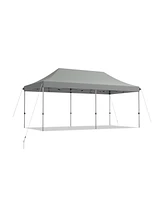 10 x 20 Feet Adjustable Folding Heavy Duty Sun Shelter with Carrying Bag