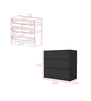 Versatile Three Drawer Dresser for Bedroom and Closet Organization