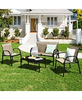 Gymax 4PCS Patio Con