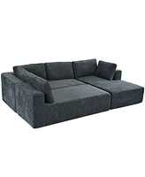 Modern Large Modular Sectional Sofa for Living Room, Bedroom, Salon