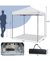 6.6 x 6.6 Feet Outdoor Pop-up Canopy Tent with Upf 50+ Sun Protection
