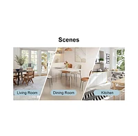 Snow Mountain White Round Dining Set - 47" Table & 4 White/Gold Chairs