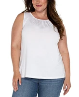 Liverpool Los Angeles Plus Sleeveless Scoop-Neck Top