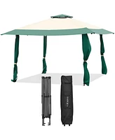 13 Feet x 13 Feet Pop Up Canopy Tent Instant Outdoor Folding Canopy Shelter-Green