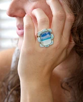Barse Scenic Beach Blue Larimar and Sterling Silver Ring
