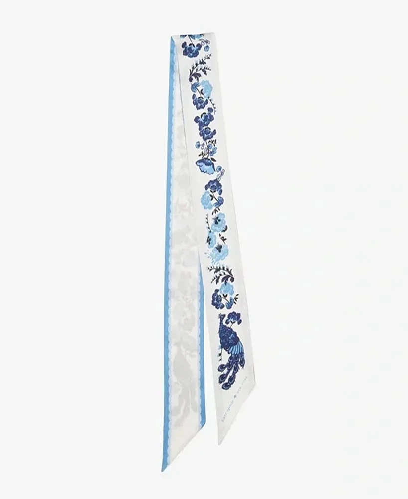 Kate Spade New York Women's Peacock Floral Skinny Scarf
