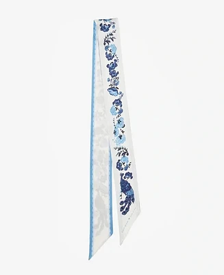 Kate Spade New York Women's Peacock Floral Skinny Scarf