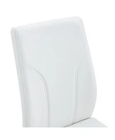 White Pu Dining Chair Set of 6