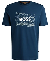 Boss by Hugo Men's Logo Artwork Cotton-Jersey T-Shirt