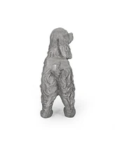 Dog Statue Bench - Garden Accent Seating