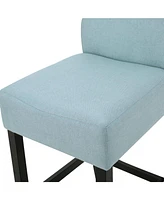 30-inch Fabric Barstool with Solid Wood Frame (Set of 2