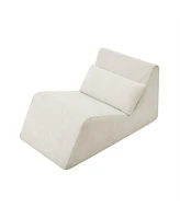 Beige Memory Foam Bean Bag Chair