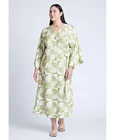 Eloquii Plus Kimono Sleeve Maxi Wrap Dress