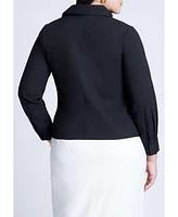 Eloquii Plus Hip Tie Collared Shirt