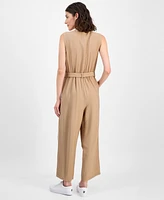 Nautica Jeans Women's Sleeveless Belted Jumpsuit