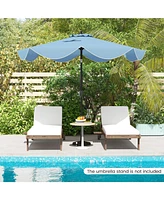 9 Ft Patio Umbrella with Crank Handle and Push Button Tilt-Navy