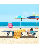 5-position Outdoor Folding Chaise Lounge Chair