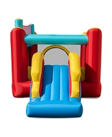 5-in-1 Ice Cream Inflatable Bounce House with Ball Pit and Slide with 520W Blower