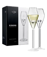 The Wine Savant Wedding Toast Champagne Flute Glasses, Set of 2
