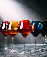 The Wine Savant Slanted Rim Wine Glasses, Set of 5