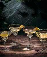 The Wine Savant Classic Handblown Margarita Glasses, Set of 4