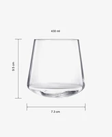 The Wine Savant Rotating Stemless Wine Glasses, Set of 2