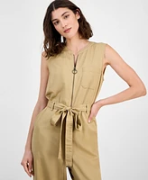Tommy Hilfiger Women's Sleeveless Belted Jumpsuit