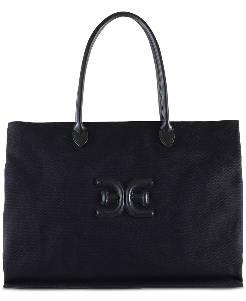 Sam Edelman Cooper Extra Large Logo Canvas Tote