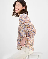 Tommy Hilfiger Women's Floral Pintuck Blouse