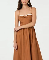 Astr the Label Women's Knotted-Bust Midi Dress