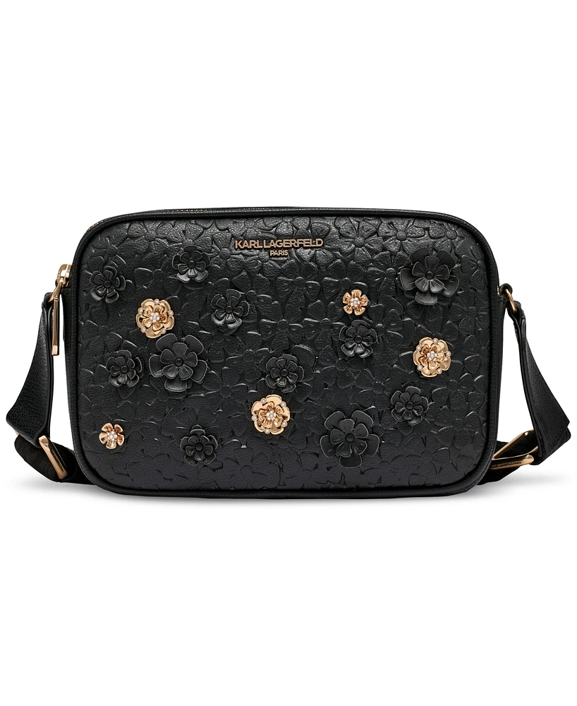 Karl Lagerfeld Paris Maybelle Crossbody with Floral Pins