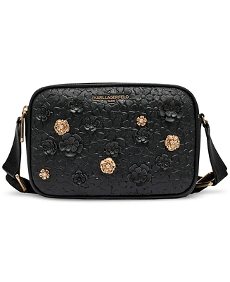 Karl Lagerfeld Paris Maybelle Crossbody with Floral Pins
