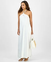 I.n.c. International Concepts Women's Petite Braided-Neck Maxi Dress, Exclusively at Macy's