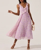 Astr the Label Women's Pleated Ruffle Dress