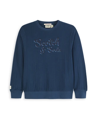 Scotch & Soda Big Boys Embroidered Crewneck Sweatshirt