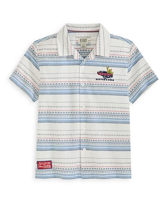 Scotch & Soda Big Boys Dobby Camp Polo Shirt